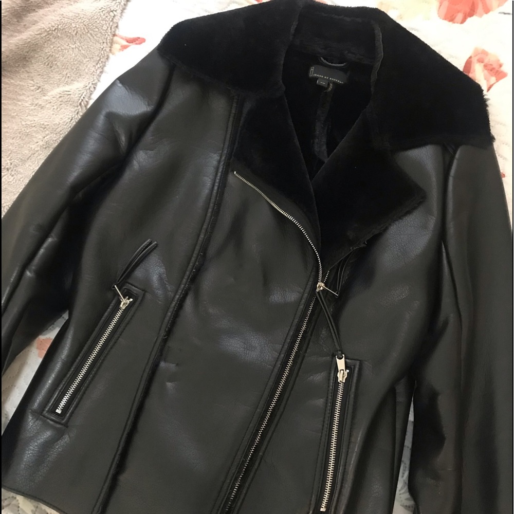 Jeans by Buffalo faux leather jacket